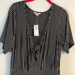 Black and White Stripe Jumpsuit